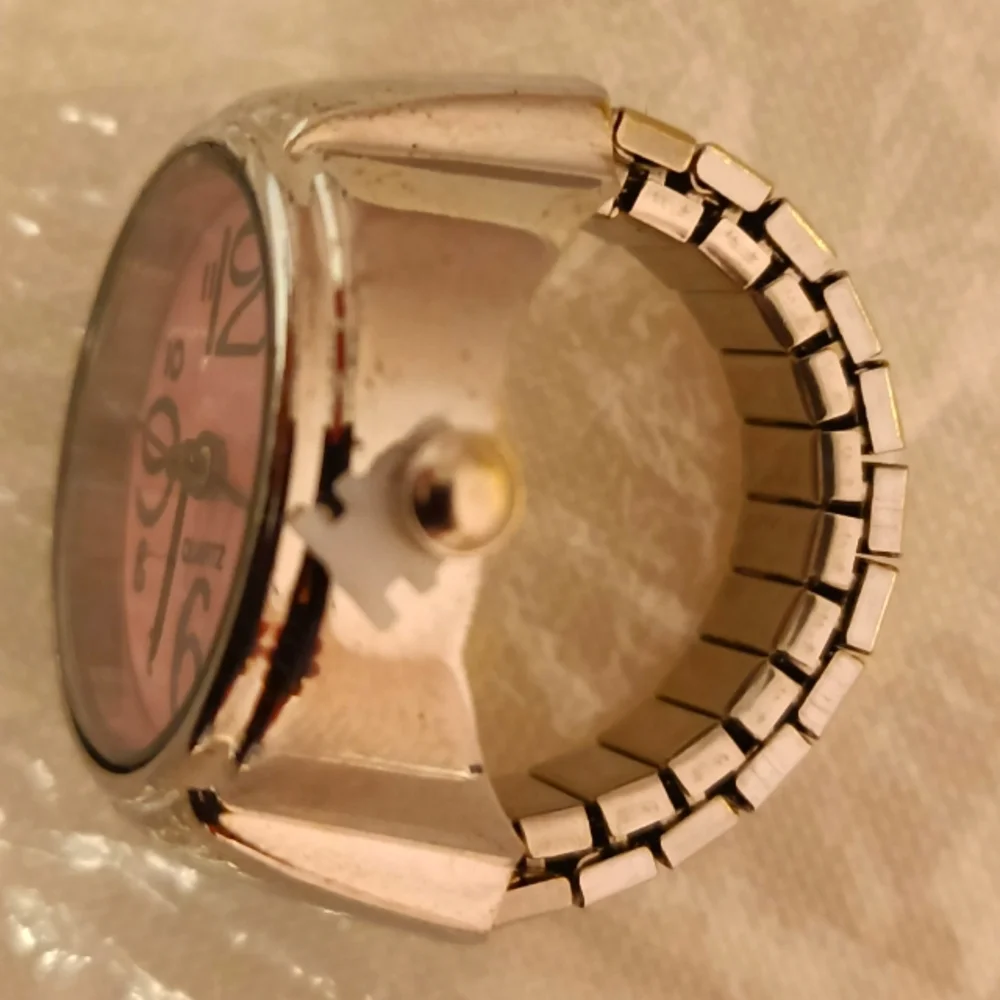 New Silver Stretchable Watch ⌚ Ring, size 7 to 11